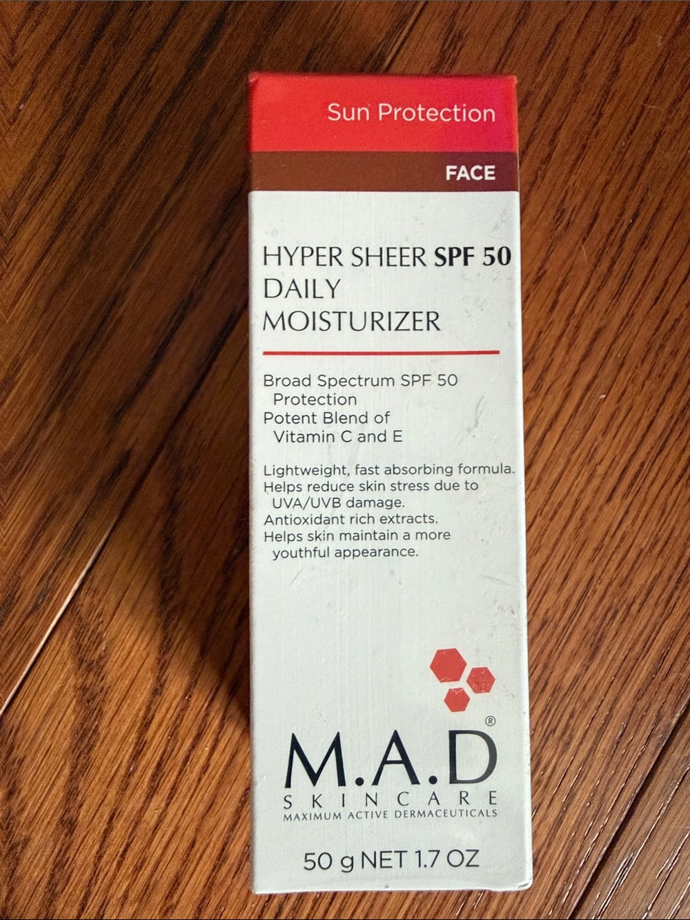 M.A.D Hyper Sheer SPF 50 Daily Moisturizer - White